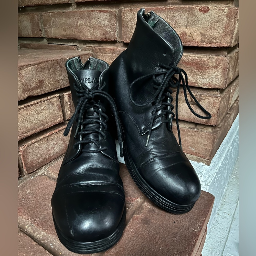 Replay Black Combat Boots - Men’s US 9.5 / EU 42